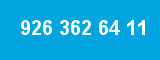 926 362 64 11 926 362 64 11
